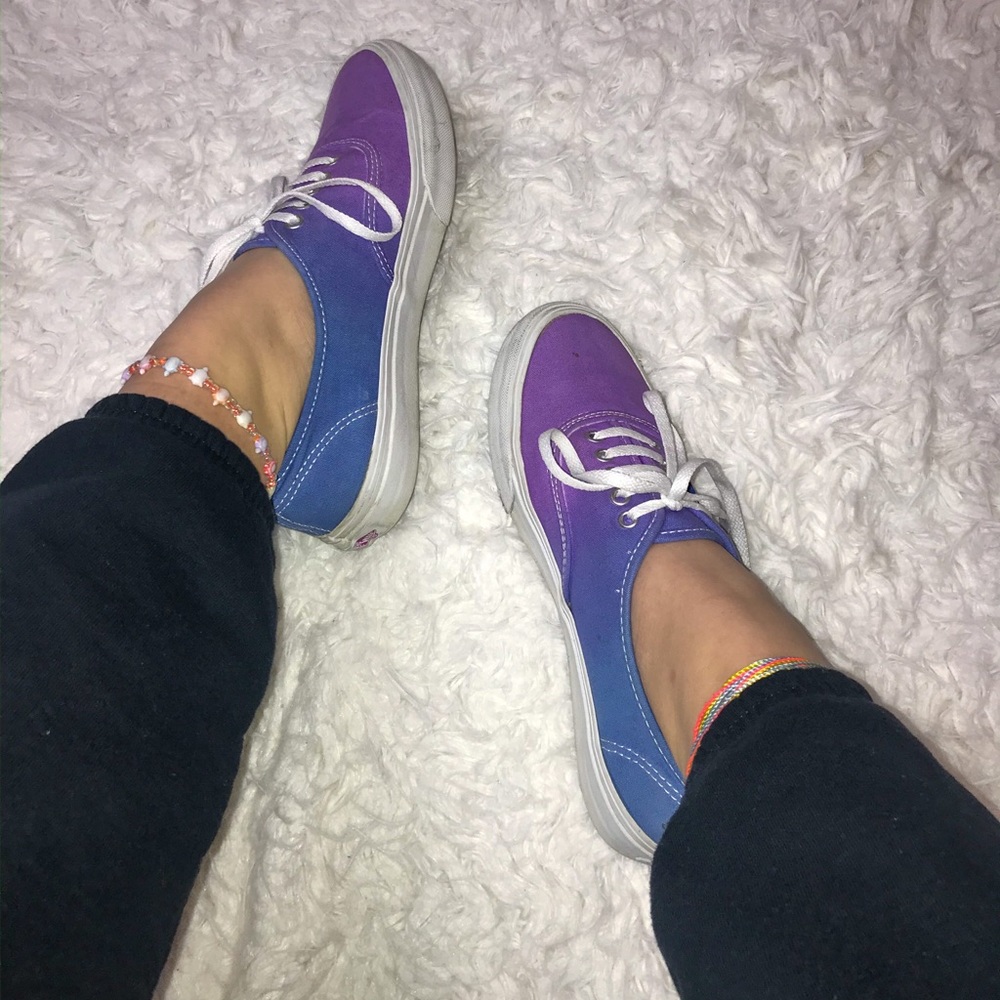 VANS lightly worn purple & blue ombré vans
